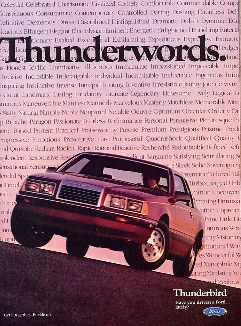 1985 Ford Thunderbird Advertising